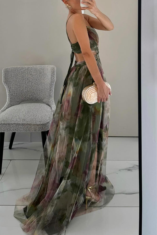 AROA - MAXIKLEID MIT BLUMENPRINT