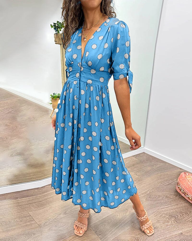 VIOLLETA - KLEID MIT V-AUSSCHNITT