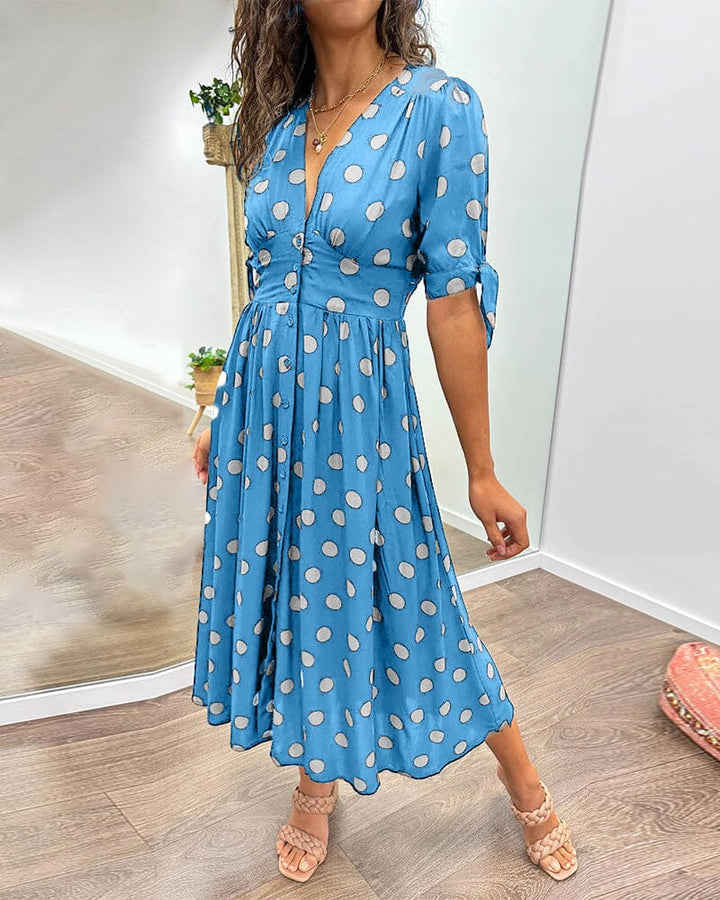 VIOLLETA - KLEID MIT V-AUSSCHNITT