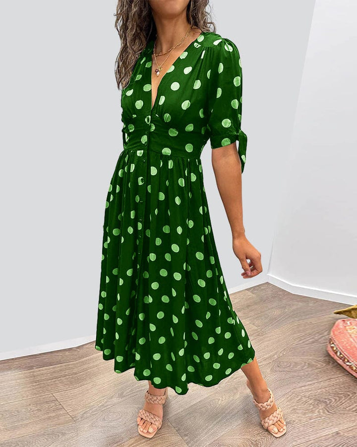 VIOLLETA - KLEID MIT V-AUSSCHNITT
