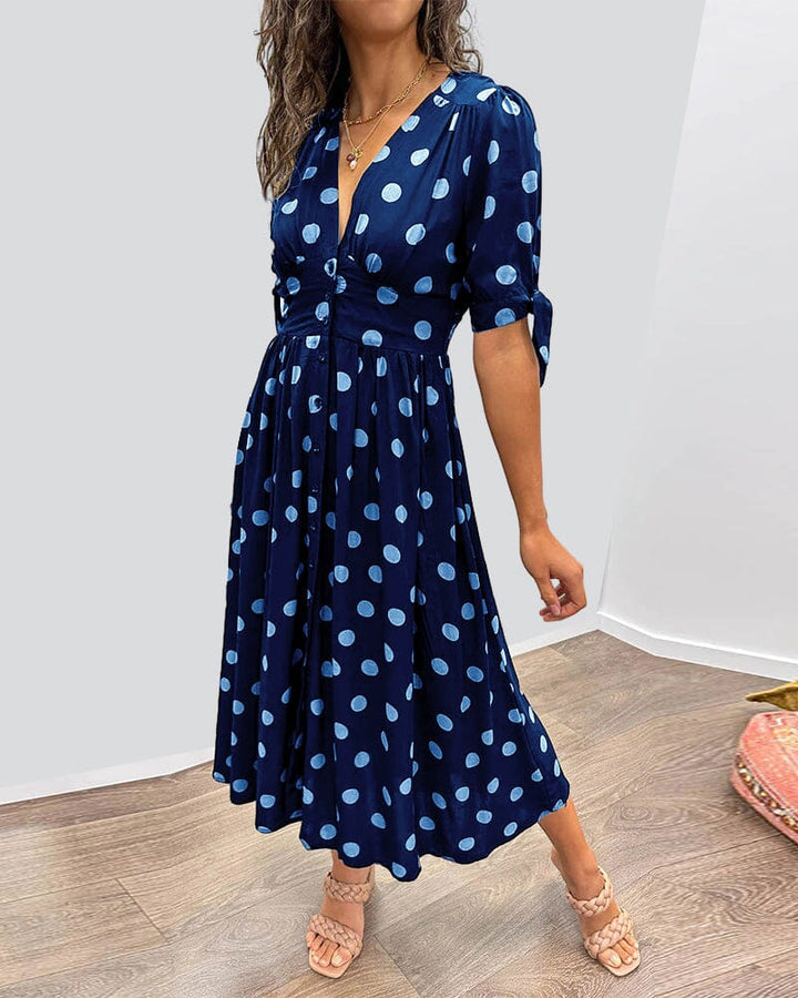 VIOLLETA - KLEID MIT V-AUSSCHNITT