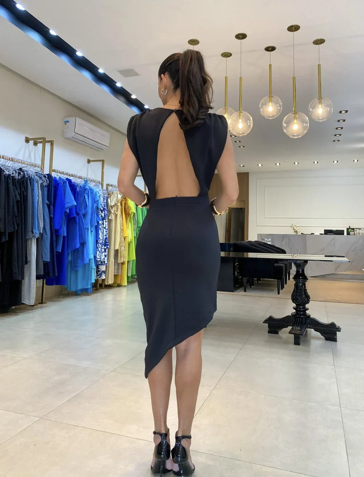 BRITT - HALBMOND-MIDI-KLEID
