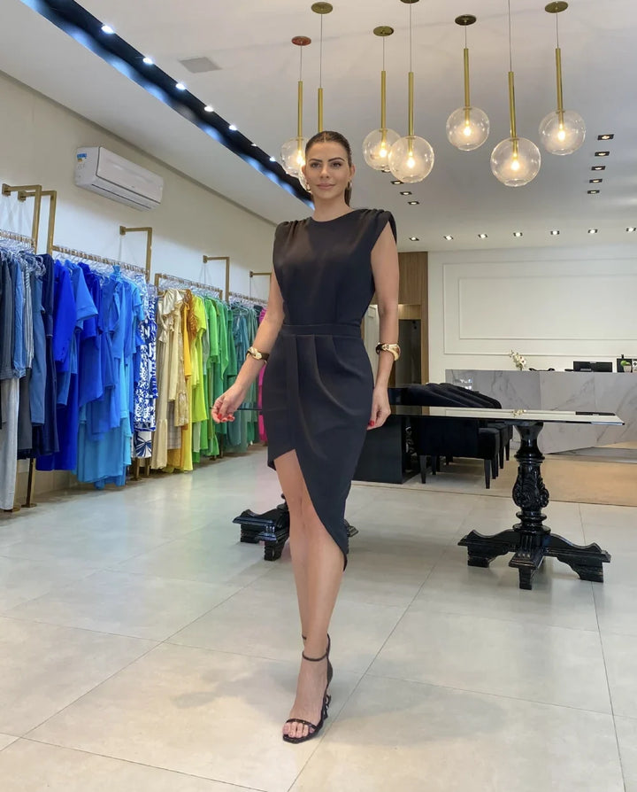 BRITT - HALBMOND-MIDI-KLEID