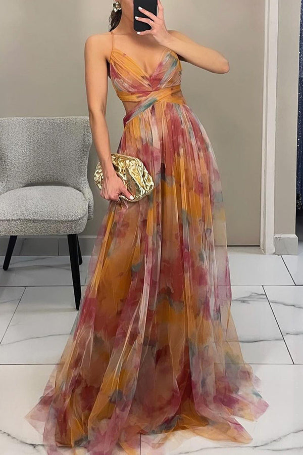 AROA - MAXIKLEID MIT BLUMENPRINT