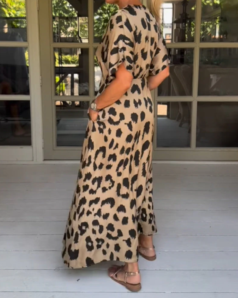 INGE - KLEID MIT LEOPARDENPRINT