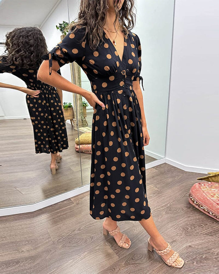 VIOLLETA - KLEID MIT V-AUSSCHNITT