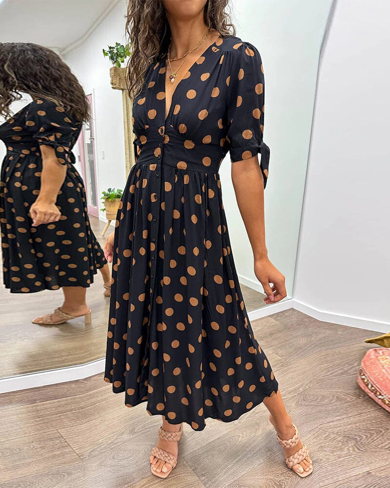 VIOLLETA - KLEID MIT V-AUSSCHNITT