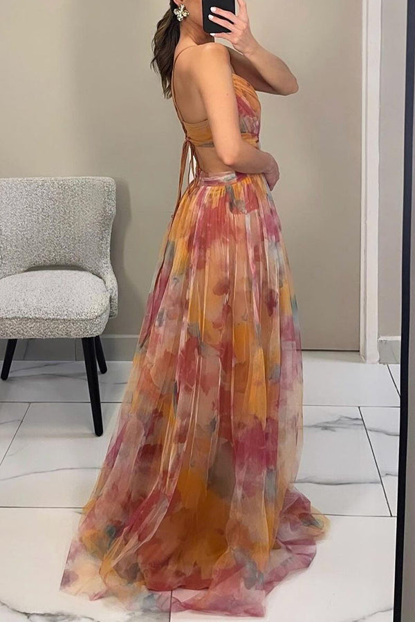 AROA - MAXIKLEID MIT BLUMENPRINT