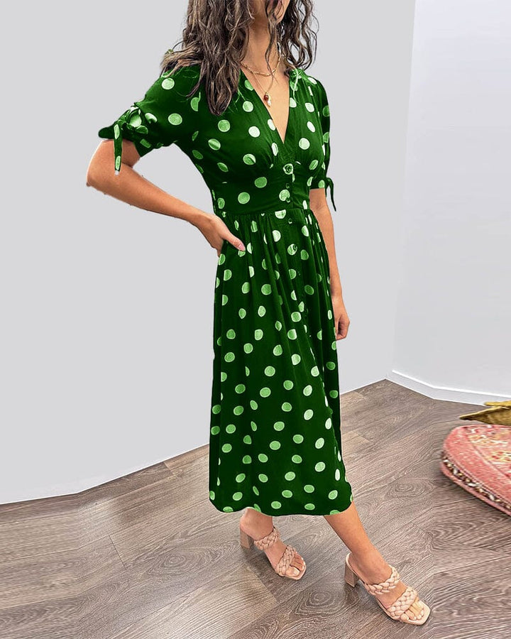 VIOLLETA - KLEID MIT V-AUSSCHNITT