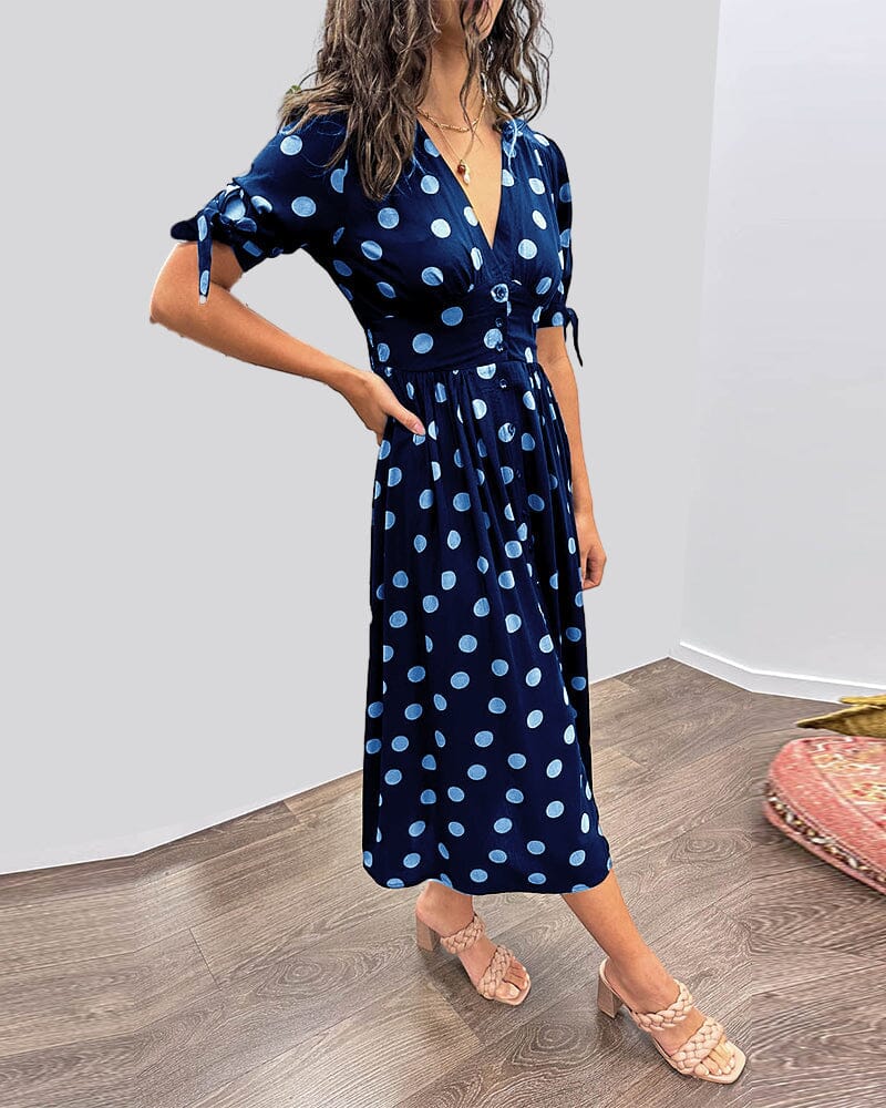 VIOLLETA - KLEID MIT V-AUSSCHNITT