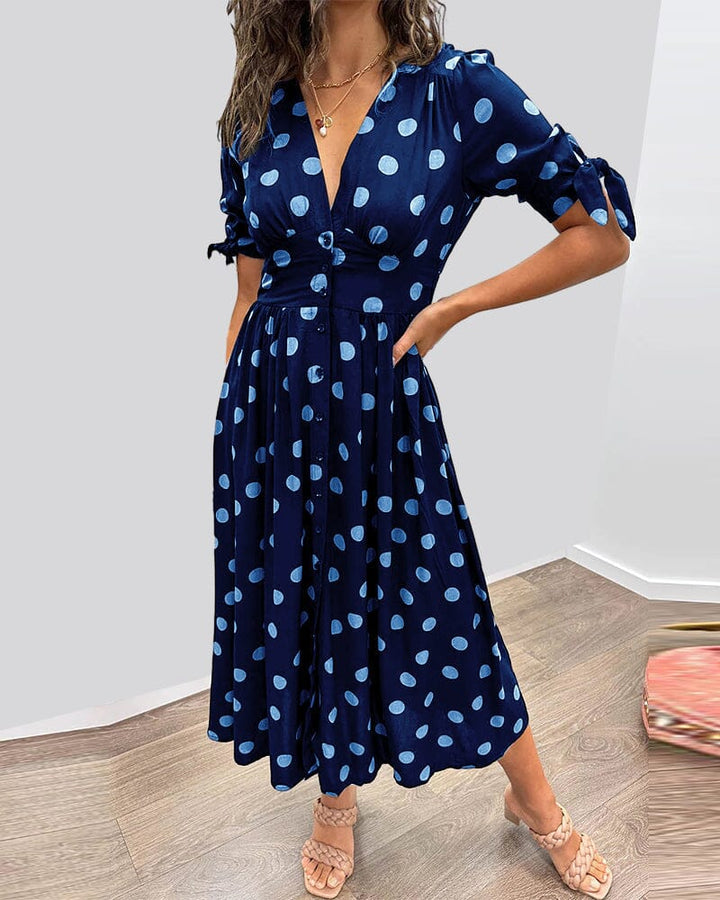 VIOLLETA - KLEID MIT V-AUSSCHNITT