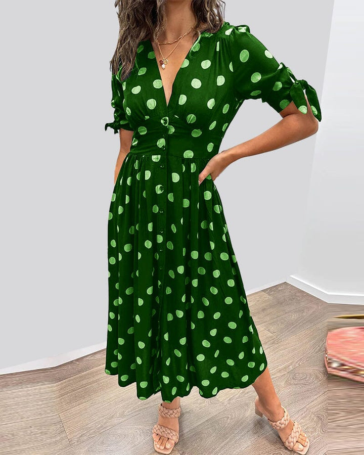 VIOLLETA - KLEID MIT V-AUSSCHNITT