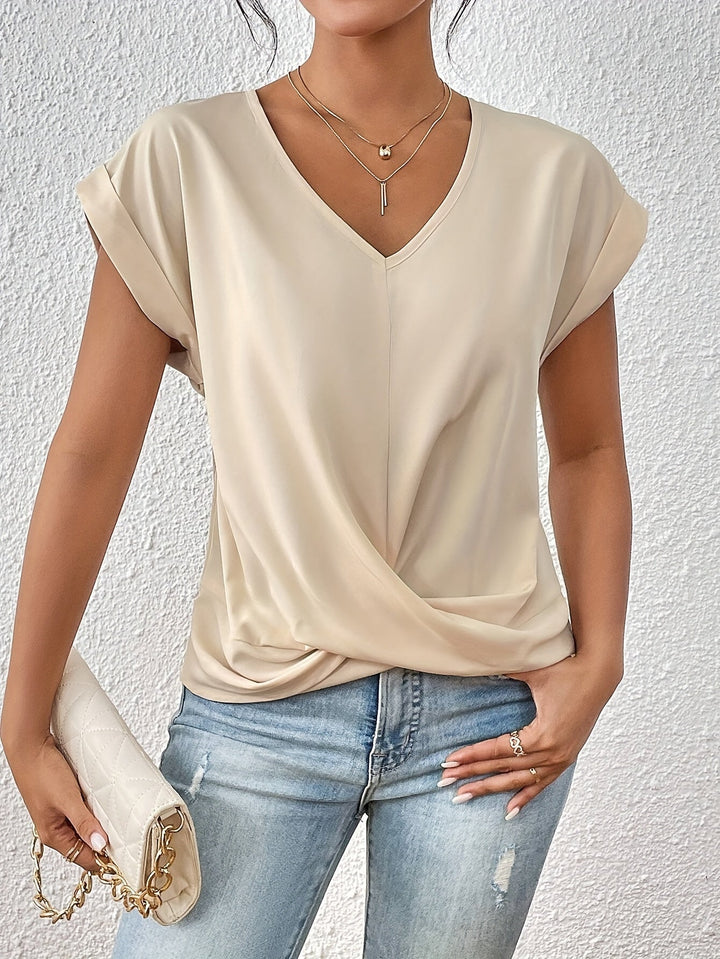 SABRINA - LÄSSIGES T-SHIRT MIT V-AUSSCHNITT (1+1 GRATIS!)