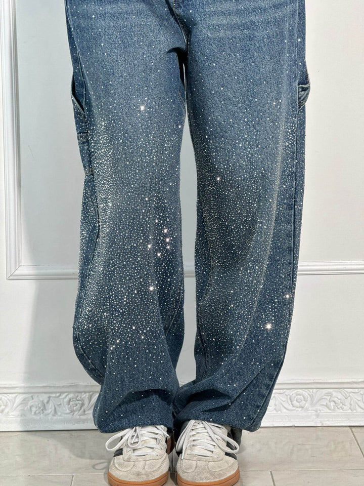 MERLE - HOSE MIT HOHER TAILLE UND WEITEM BEIN