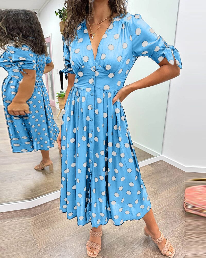 VIOLLETA - KLEID MIT V-AUSSCHNITT