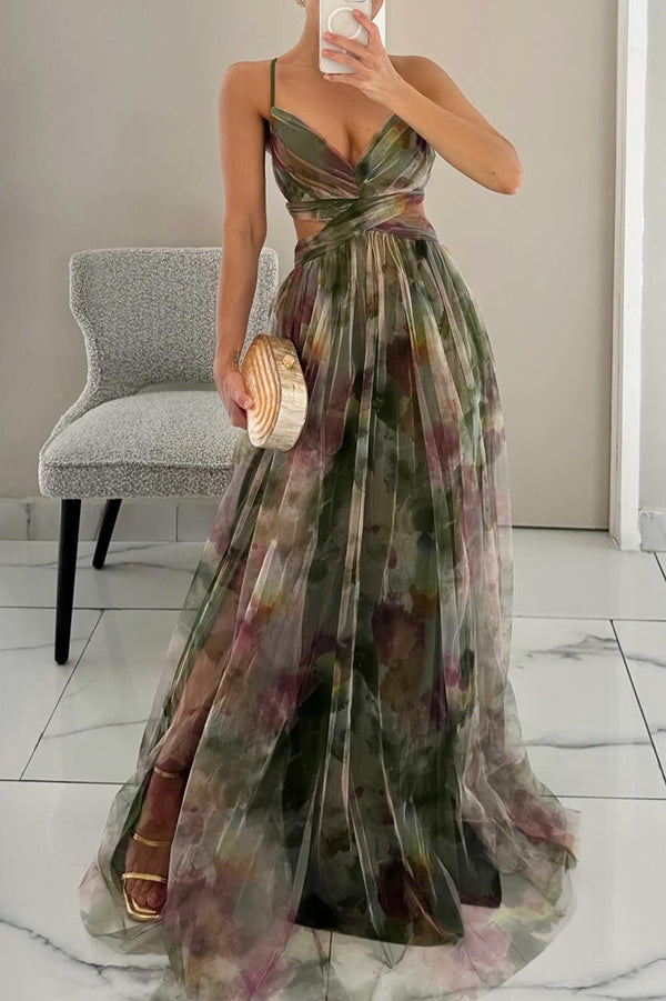 AROA - MAXIKLEID MIT BLUMENPRINT