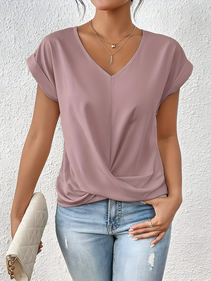 SABRINA - LÄSSIGES T-SHIRT MIT V-AUSSCHNITT (1+1 GRATIS!)