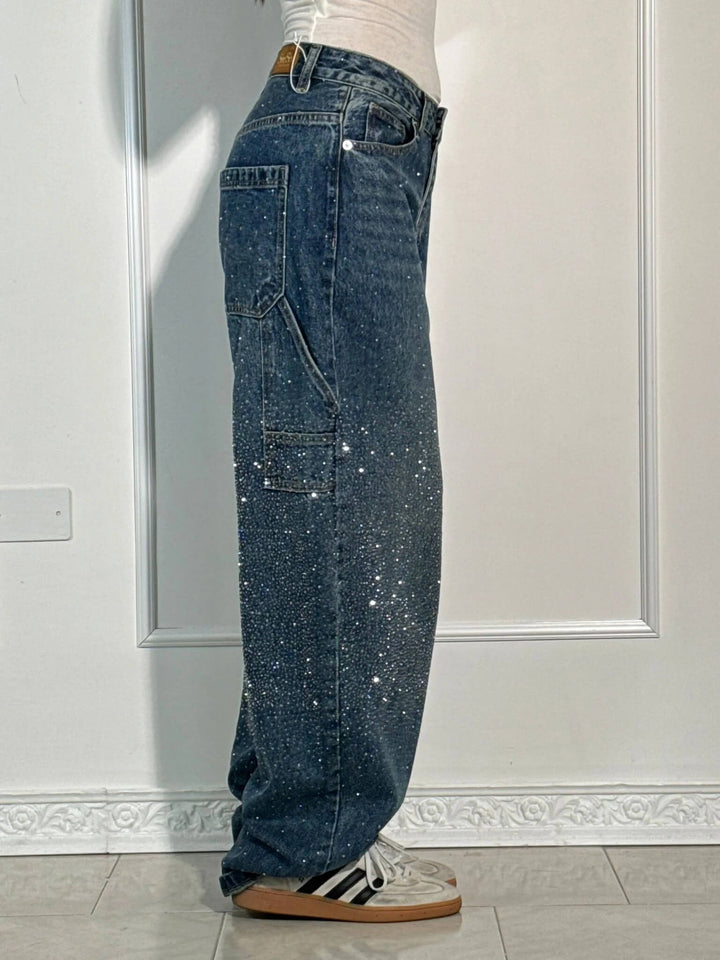 MERLE - HOSE MIT HOHER TAILLE UND WEITEM BEIN