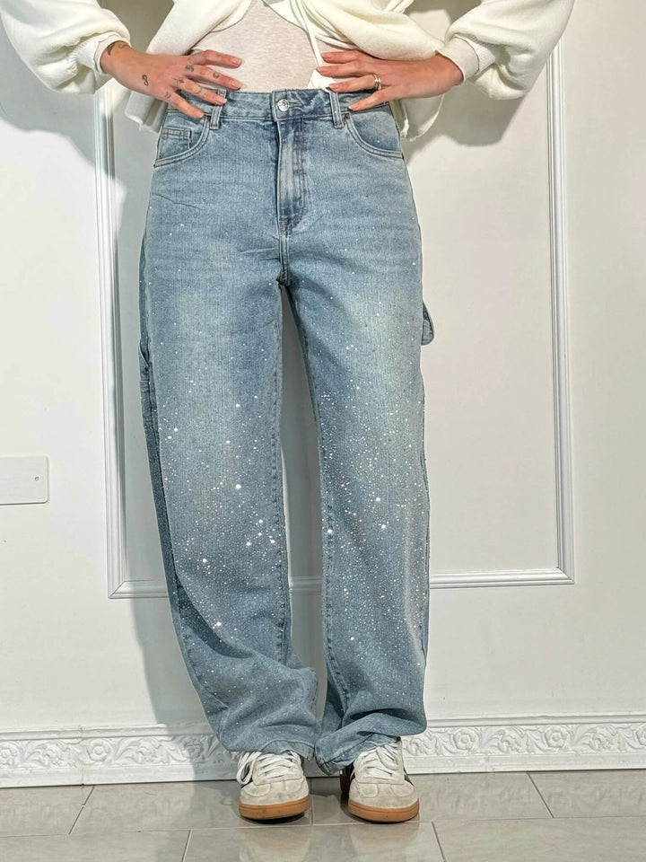MERLE - HOSE MIT HOHER TAILLE UND WEITEM BEIN