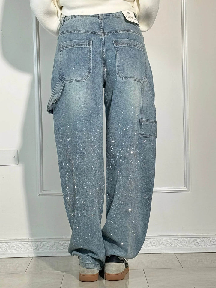 MERLE - HOSE MIT HOHER TAILLE UND WEITEM BEIN