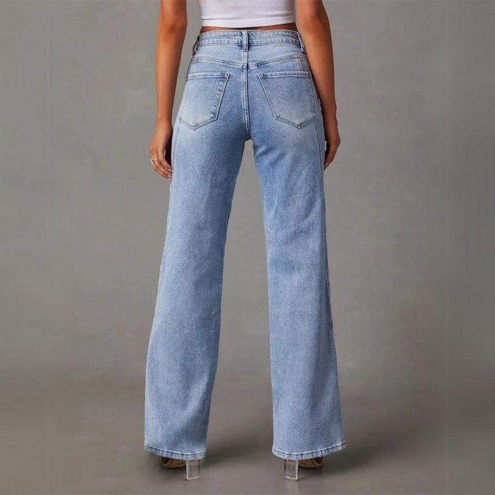 JULIA - WEITE JEANS MIT HOHER TAILLE