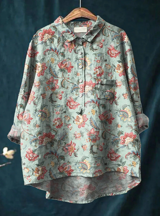 MARIE - KLASSISCHE BLUSE MIT FRÖHLICHEN PRINTS