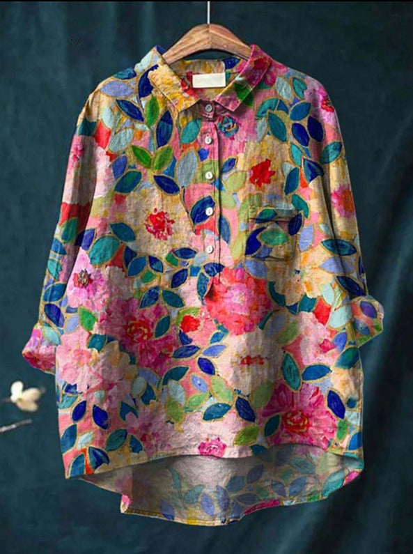 MARIE - KLASSISCHE BLUSE MIT FRÖHLICHEN PRINTS