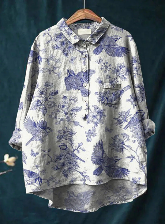 MARIE - KLASSISCHE BLUSE MIT FRÖHLICHEN PRINTS