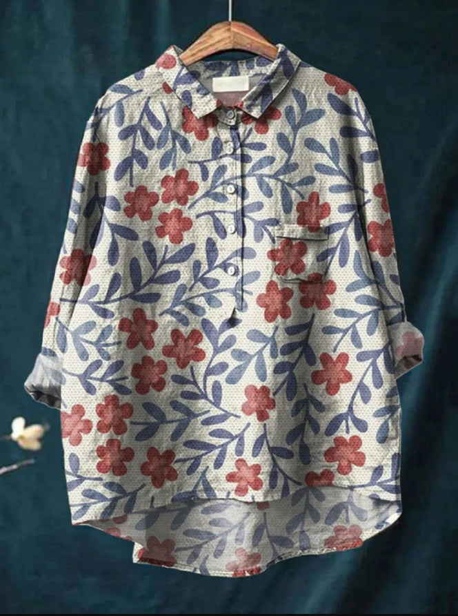 MARIE - KLASSISCHE BLUSE MIT FRÖHLICHEN PRINTS