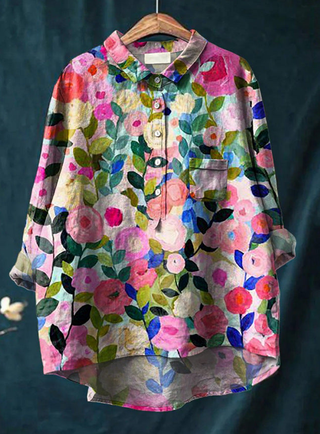 MARIE - KLASSISCHE BLUSE MIT FRÖHLICHEN PRINTS