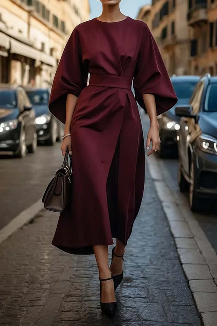 ANNABEL - ELEGANTES KLEID MIT RAGNALÄRMELM