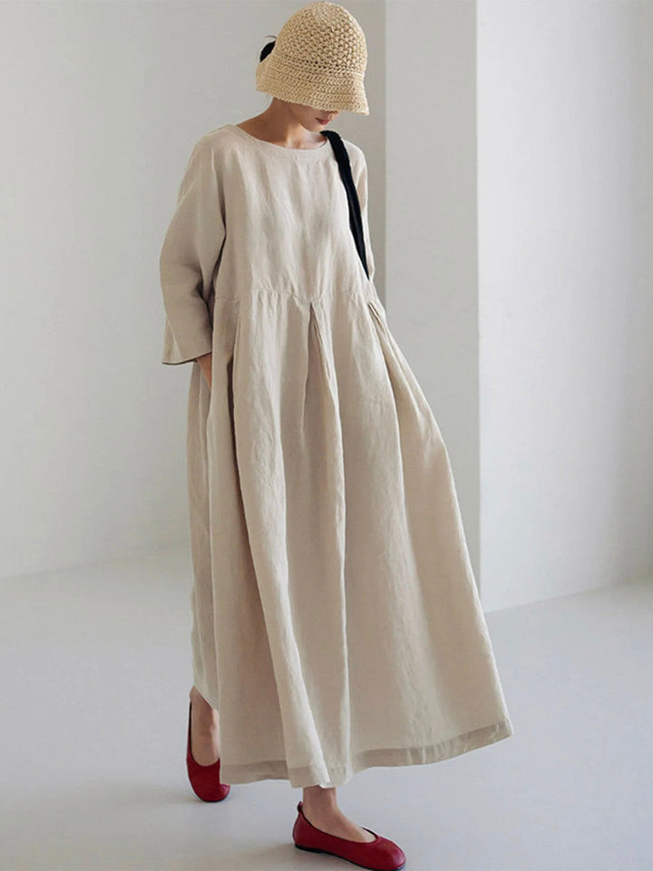 IVONNE - LÄSSIGES KLEID MIT SEITENTASCHEN