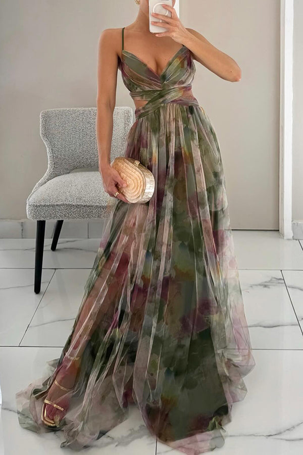 AROA - MAXIKLEID MIT BLUMENPRINT