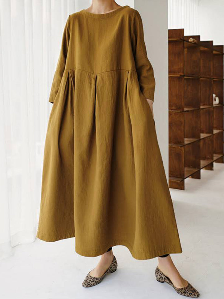 IVONNE - LÄSSIGES KLEID MIT SEITENTASCHEN
