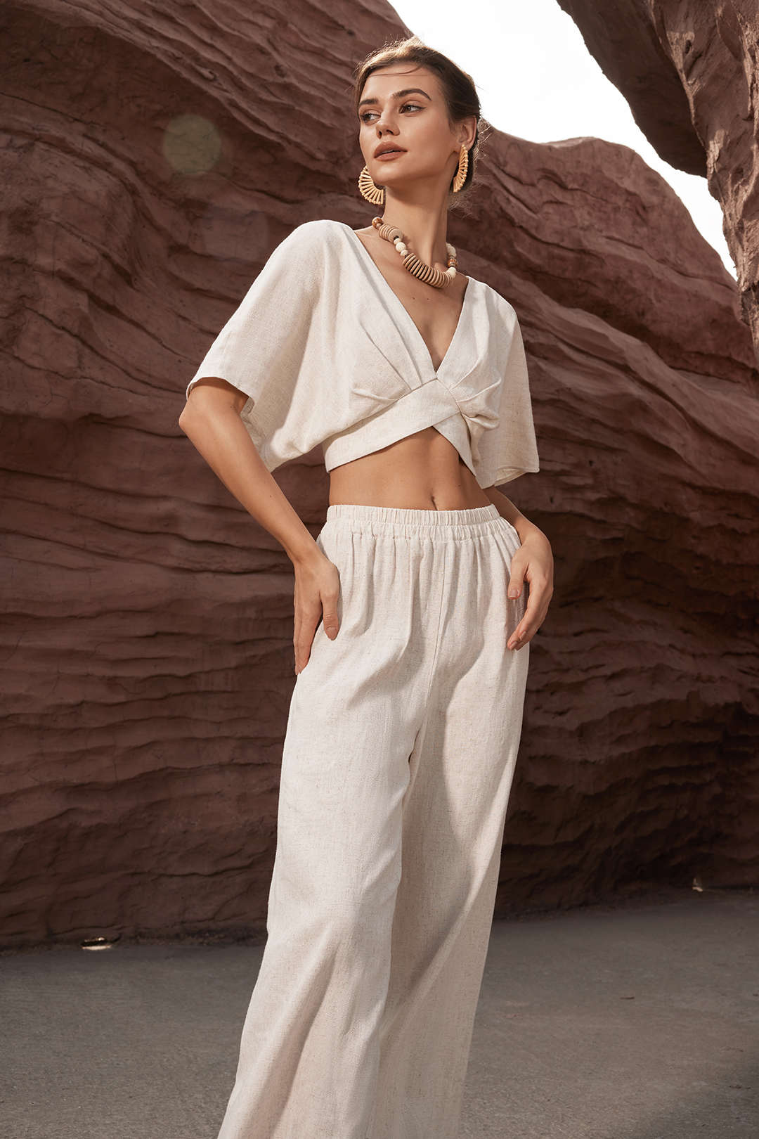 EVELYN - LÄSSIGE HOSE MIT ELASTISCHER TAILLE