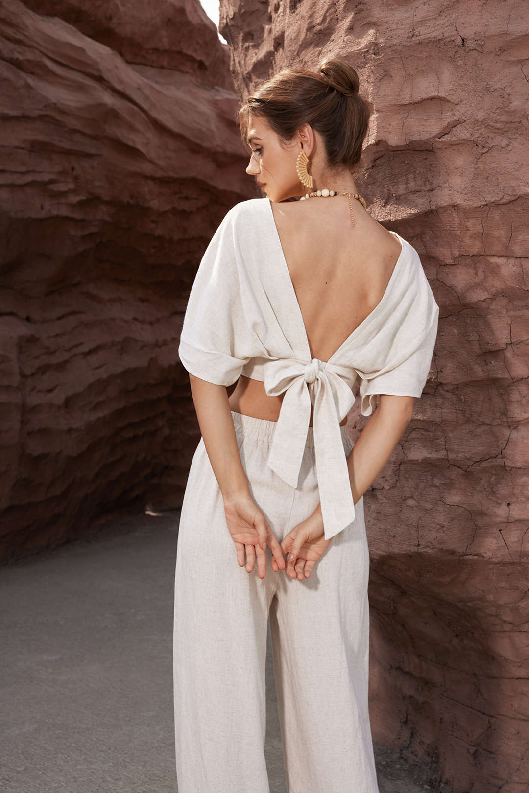 EVELYN - LÄSSIGE HOSE MIT ELASTISCHER TAILLE