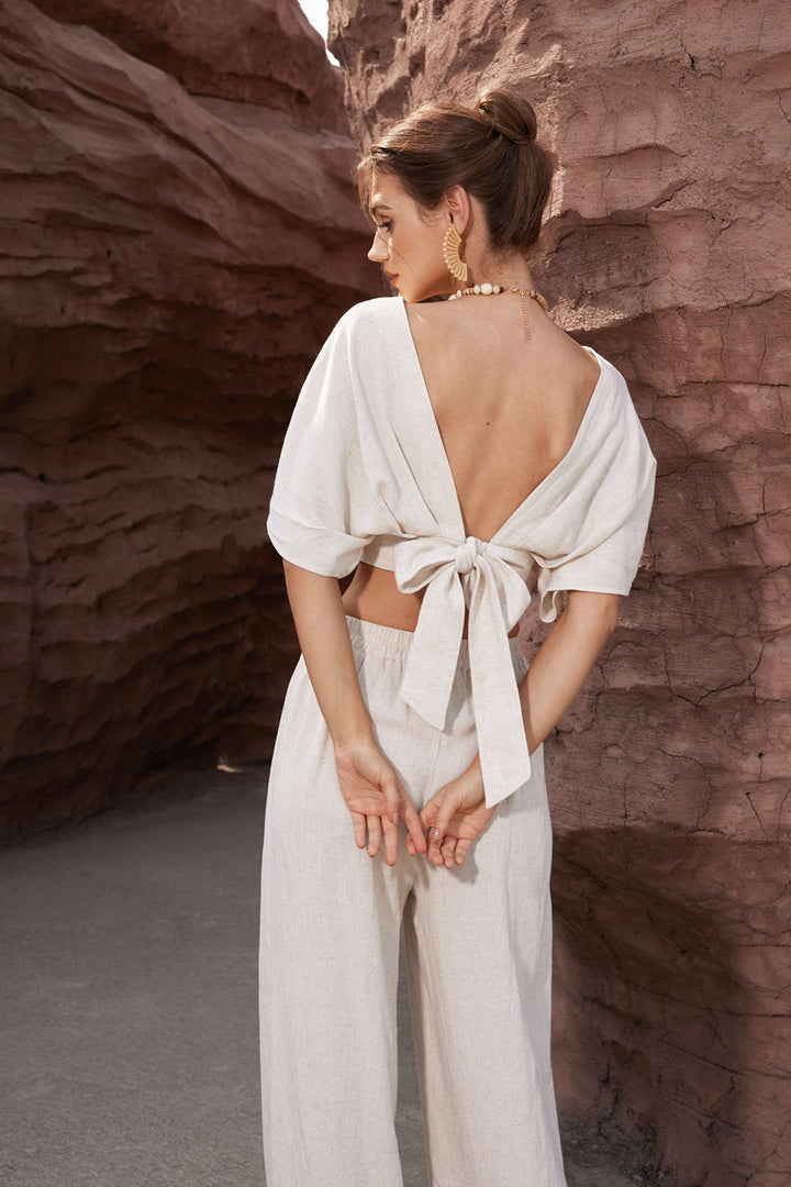 EVELYN - LÄSSIGE HOSE MIT ELASTISCHER TAILLE