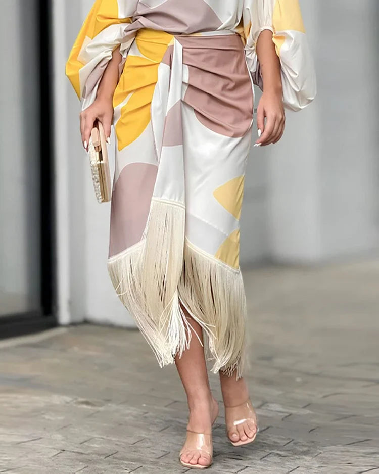 CARMEN - ZWEITEILIGES SET MIT VERSPIELTEM PRINT