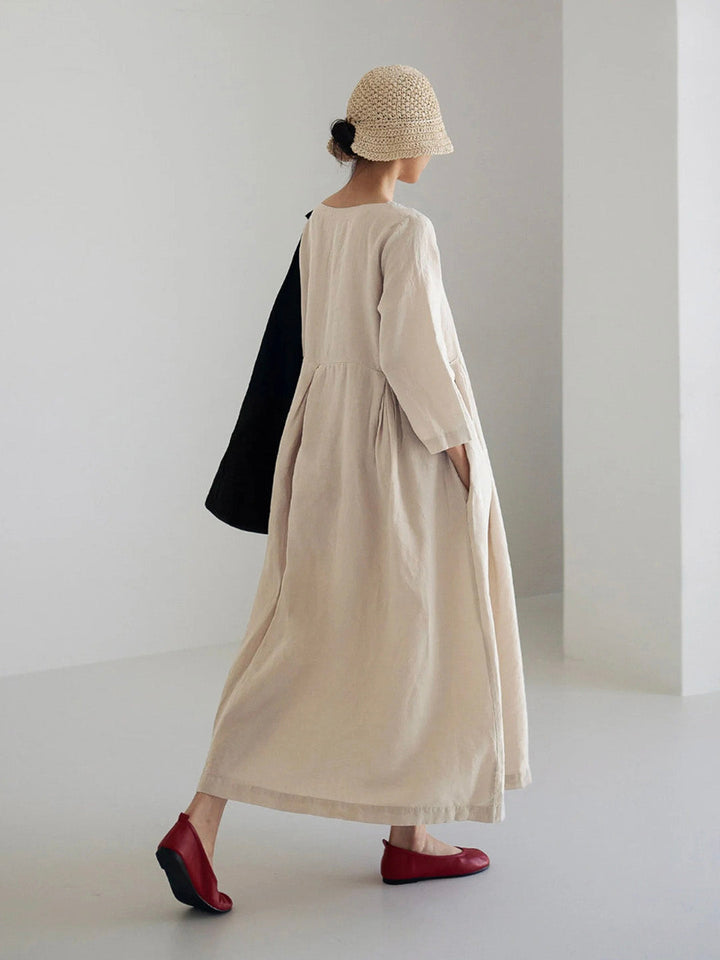 IVONNE - LÄSSIGES KLEID MIT SEITENTASCHEN