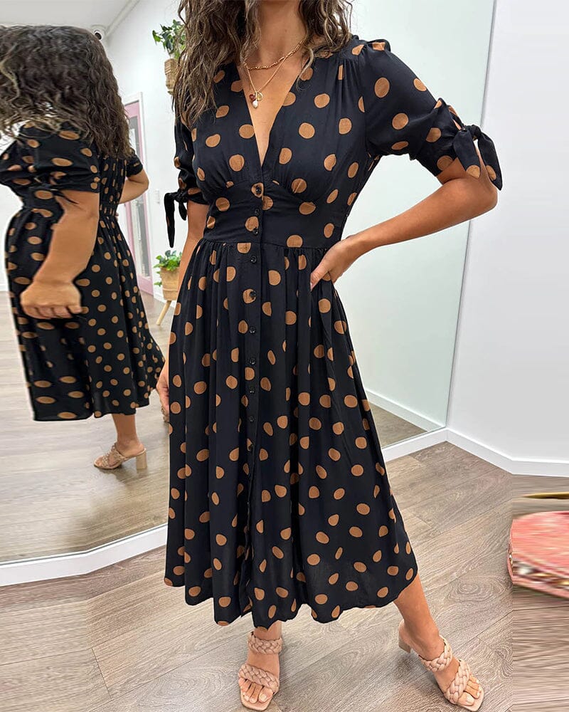 VIOLLETA - KLEID MIT V-AUSSCHNITT