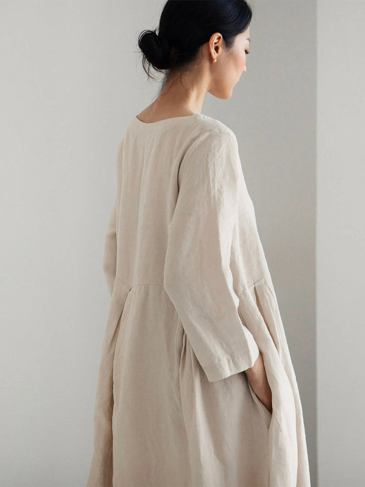 IVONNE - LÄSSIGES KLEID MIT SEITENTASCHEN