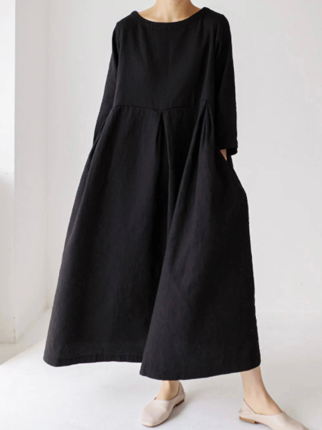 IVONNE - LÄSSIGES KLEID MIT SEITENTASCHEN