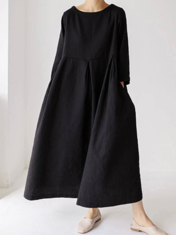 IVONNE - LÄSSIGES KLEID MIT SEITENTASCHEN