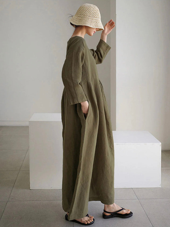 IVONNE - LÄSSIGES KLEID MIT SEITENTASCHEN