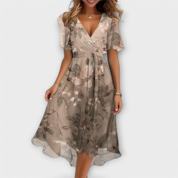 LINDA - ELEGANTES V-AUSSCHNITT-KLEID