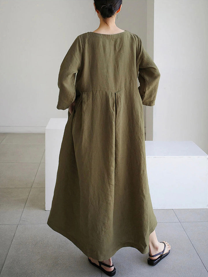 IVONNE - LÄSSIGES KLEID MIT SEITENTASCHEN