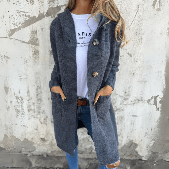 LAURA - BEQUEME LANGE STRICKJACKE