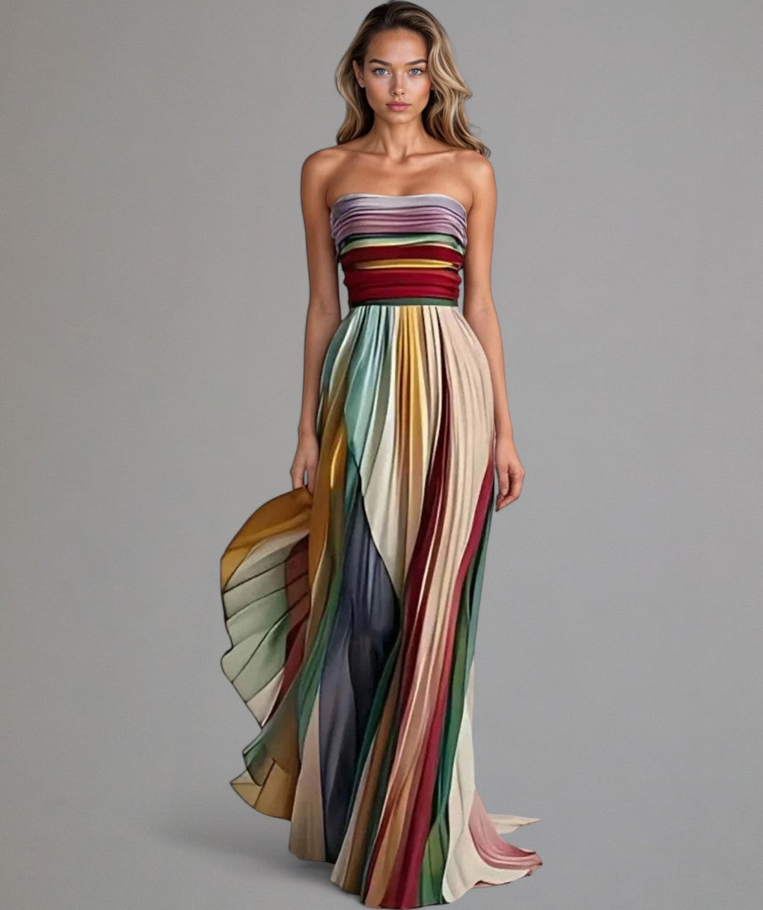 FLORA - FARBENFROHES ÄRMELLOSES KLEID