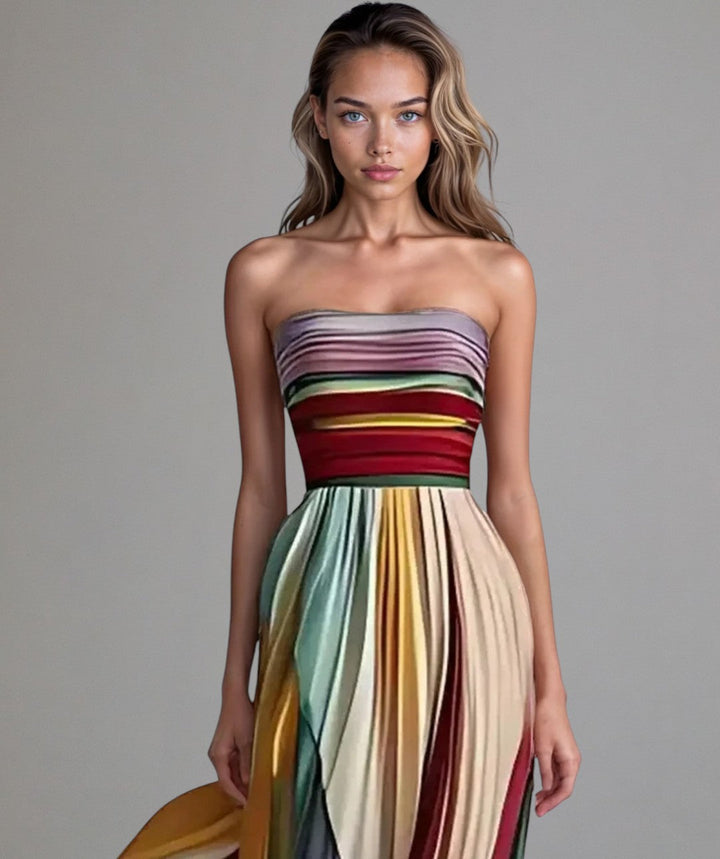 FLORA - FARBENFROHES ÄRMELLOSES KLEID