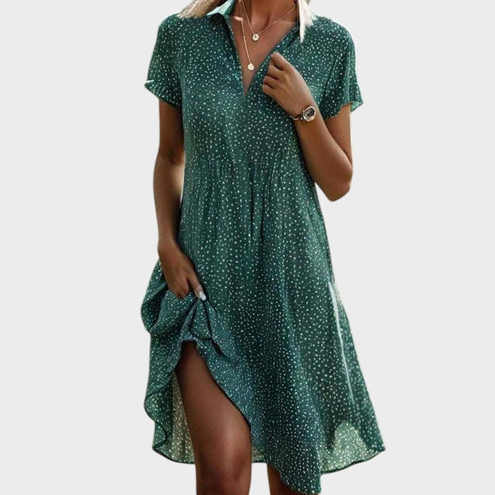 HEIDI - GEPUNKTETES MIDIKLEID MIT RETRO-CHARME